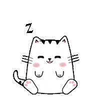 Sleepy Cat Sticker by Riegel-Management