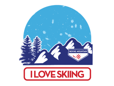 boynemountain giphyupload ski michigan skiing Sticker