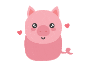 foliosestudio hearts in love pig happy pig Sticker