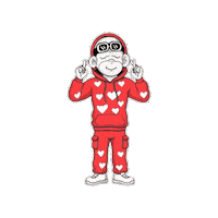 Red Eyes Love Sticker by Zhot