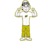 Show Off Red Eyes Sticker by Zhot