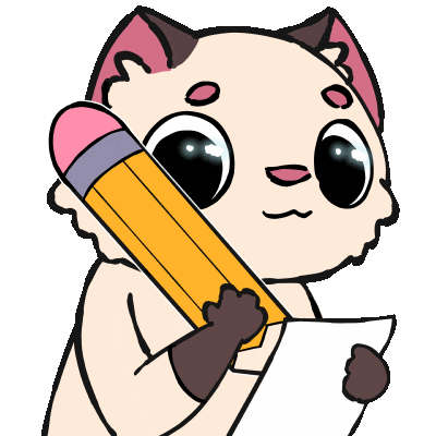 Cat Escribir Sticker