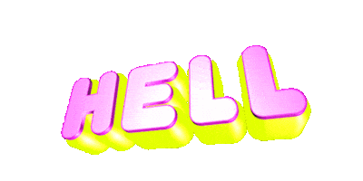 text wordart hell Sticker