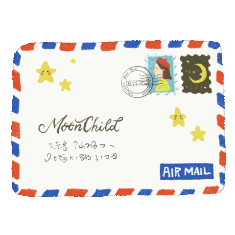 koanneko giphyupload moon letter mail Sticker