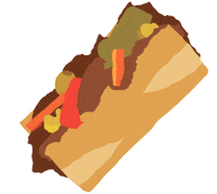 rainbowcone chicago sandwich buona italian beef Sticker