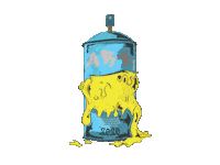 Ovej0 art spray lata graffity Sticker