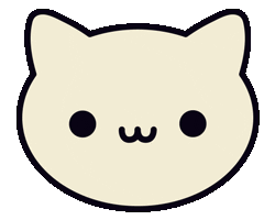 Awkward Cat Sticker by Koneko