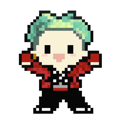 Happy Pixel Sticker