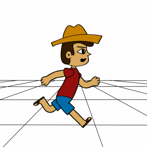 2d animation cut out GIF