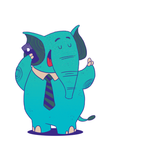 obahdesign design graphic design elephant verde Sticker