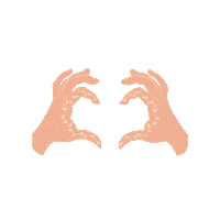 honestlyandie love heart heart hands love hands Sticker