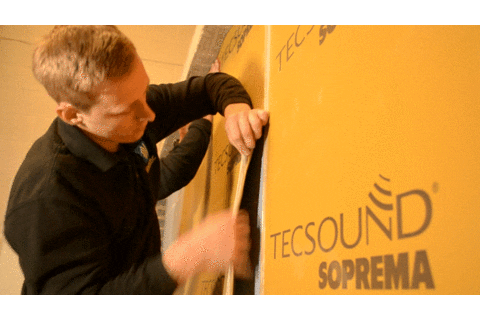 iKoustic giphyupload how to install tecsound onto a wall soundproofing with tecsound GIF