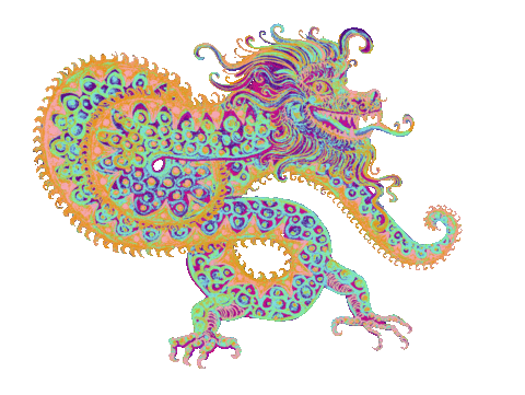 Rainbow Dragon Sticker by daisy maize