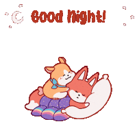 Tuck In Good Night Sticker by SoyandMochi