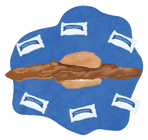 Fish Fry Sticker by Group Against Smog and Pollution