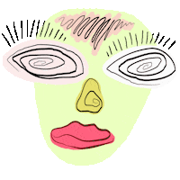 Rainbow Face Sticker