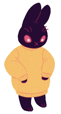 Sweater Weather Bunny Sticker by Anne