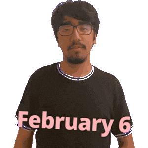 February 6 Sticker
