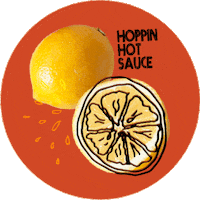 Meyer Lemon Spinning Sticker by Hoppin Hot Sauce