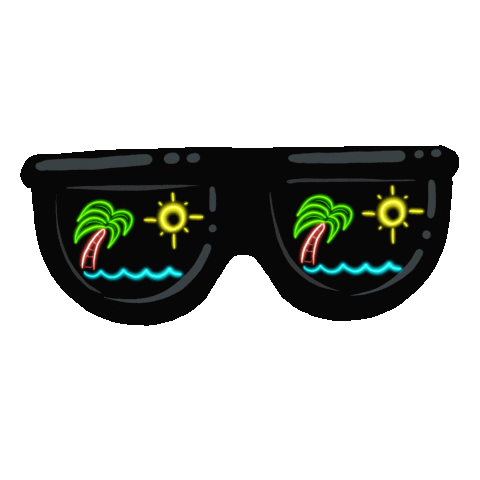 Palm Tree Sun Sticker by Rif