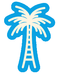 Palm Tree Neon Sticker by Las Vegas