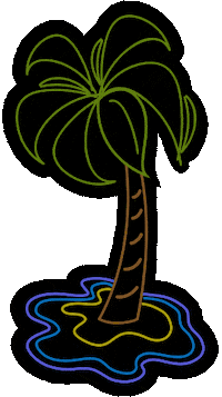 Palm Tree Beach Sticker