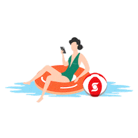 travel pool Sticker by Scotiabank México