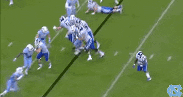 Big Hit Football GIF by UNC Tar Heels