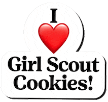 Thin Mints Heart Sticker by Girl Scouts