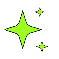 EeeesEeees green stars sparkle neone Sticker