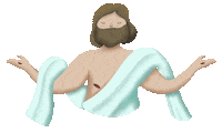 Illustration Jesus Sticker
