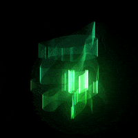 xponentialdesign loop green sky lights GIF