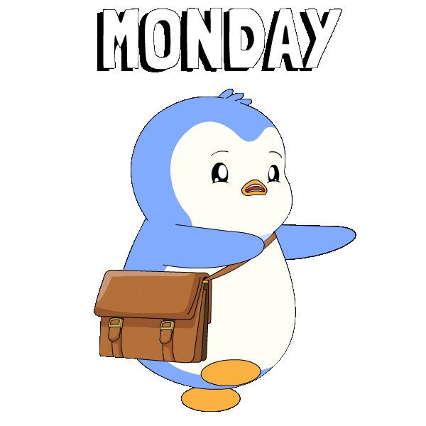 Working 9 To 5 Sticker by Pudgy Penguins