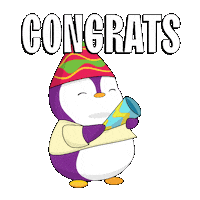 Celebrate Happy Birthday Sticker by Pudgy Penguins