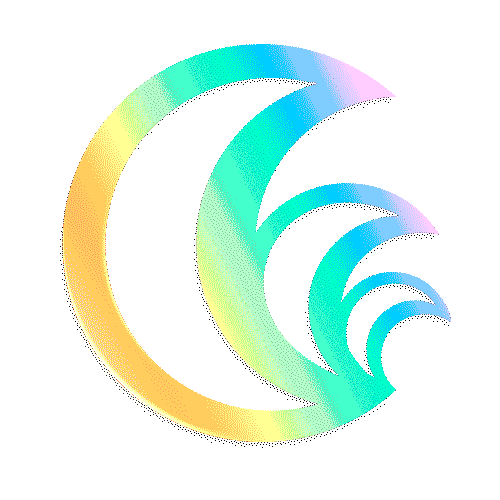 Rainbow Moon Sticker by Creaciones Innovadoras