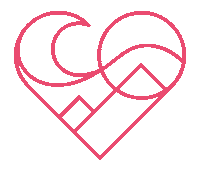 FemiStories love heart logo summer Sticker