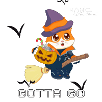 Halloween Im Out Sticker by Hamieverse