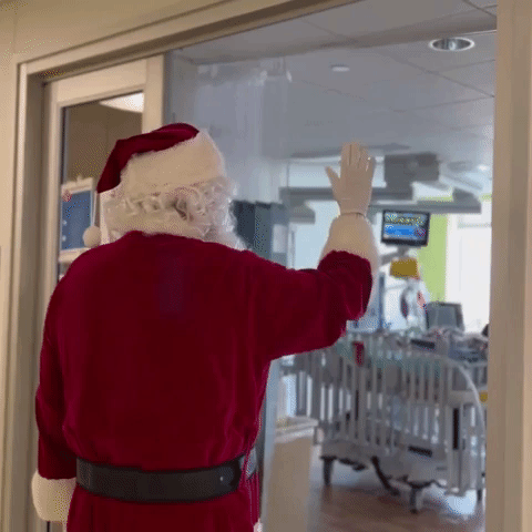 Santa Brings Gifts to Texas Children's Hospital