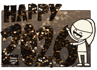 Happy New Year Sticker by Minka Comics