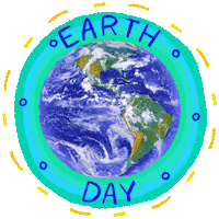 Space Earth Sticker by Sarah The Palmer