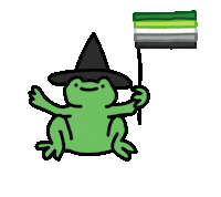 Witch Froggy Sticker by TeaBag