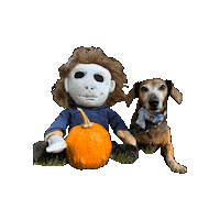 Horror Daschund Sticker by Geekster Pets