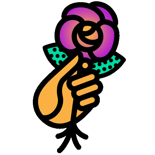 phatlip giphyupload rose hand seattle Sticker