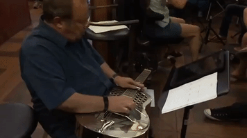 Musician's Jam Session Is Cut Short by Collapsing Table
