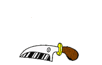 Knife Slash Sticker