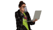 Aurita-blog work from home home office macbook incoming call Sticker