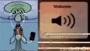 Squidward Headphones GIF