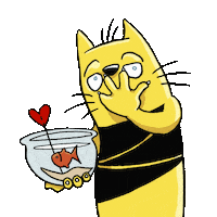 freise love cat heart kiss Sticker