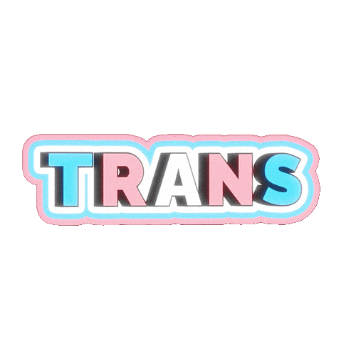 Trans 3D Text Sticker by Guy with Red Beard