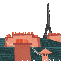 Eiffel Tower Hello Sticker by My Little Box Japan